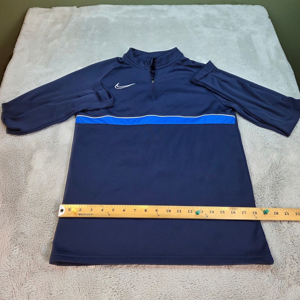 Nike Quarter Zip‎ Soccer Training Top Mens XL Dri-FIT Academy Pullover Navy Blue